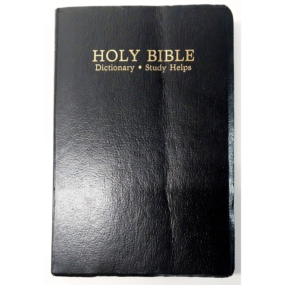 Vintage Holy Bible World Publishing Dictionary KJV 1989 Red Letter Study Helps